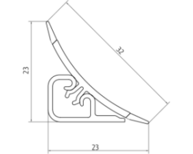 Плинтус LB-23, L=3000мм, черная бронза