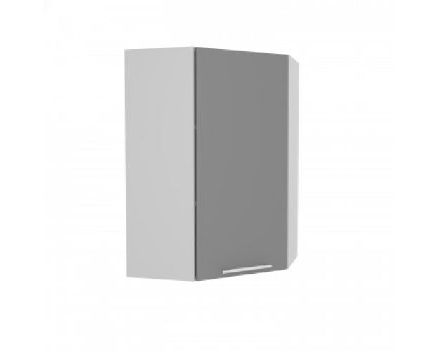 Угловой шкаф Тренто ВПУ 600 (Маус софт/Серый/верхний/высокий/правый)