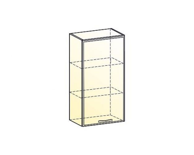 Монако Шкаф навесной L450 Н900 (1 дв. гл.) (Белый/Айвори матовый)