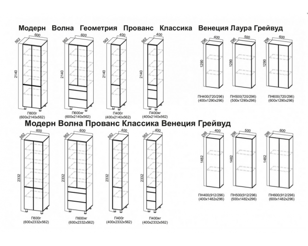 Модульная кухня Грейвуд Дуб кремовый