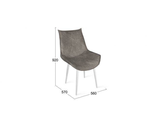 Стул металлический «Тейлор» К1С Исп. 2 Белый/Микровелюр Wellmart Latte