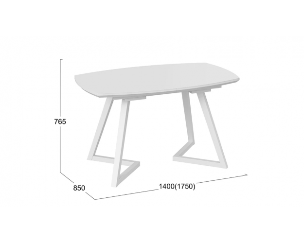 Стол обеденный Tesca 2 белый матовый