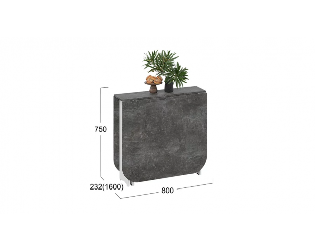 Стол-книжка раскладной Т1 белый / ателье темный