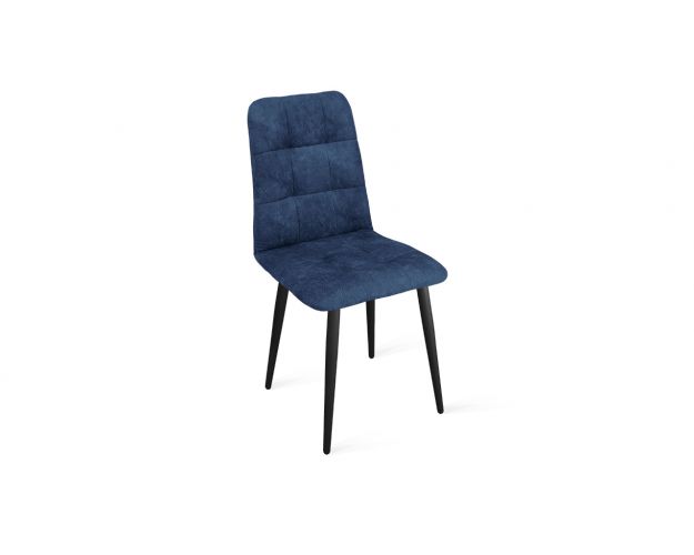 Стул «Аспен» К1С Черный муар/Микровелюр Wellmart Blue