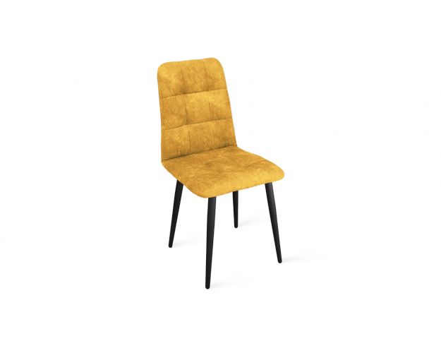 Стул «Аспен» К1С Черный муар/Микровелюр Wellmart Yellow