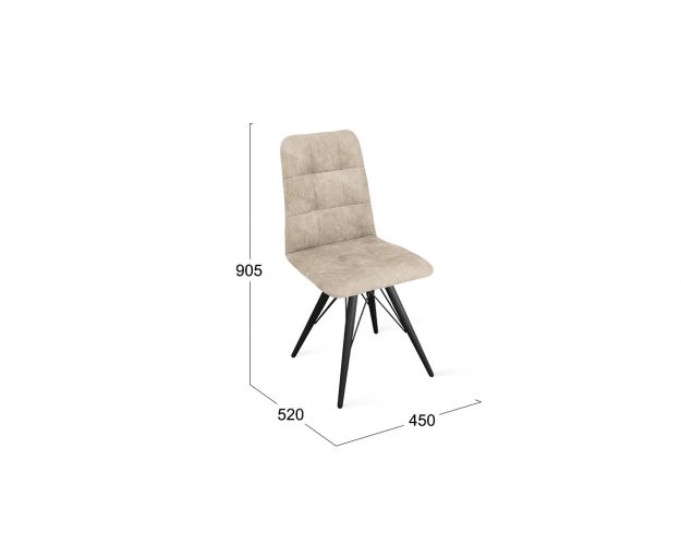 Стул «Аспен» К3 Черный муар/Микровелюр Wellmart Dark Beige