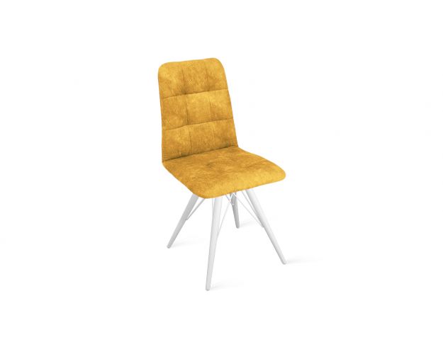 Стул «Аспен» К3 Белый/Микровелюр Wellmart Yellow