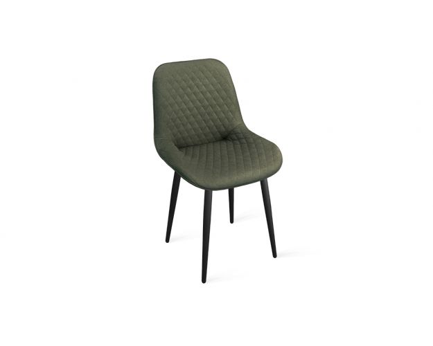 Стул «Оливер» К1С Черный муар/Микровелюр Jercy Deep Green