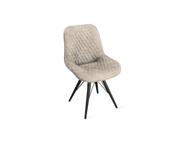 Стул «Оливер» К3 Черный/Микровелюр Wellmart Dark Beige
