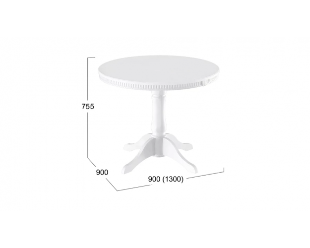 Стол обеденный Орландо Т1 исп.2 - Б-111 белый матовый