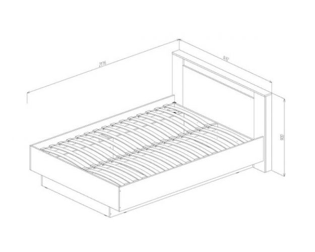 Кровать 1400 Бостон анкор светлый / венге
